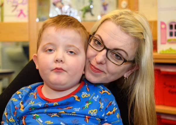 k
Karen Gray at the Sick Kids with her son Murray Gray aged five who is suffering from a rare form of epilepsy. Picture: Ian Georgeson