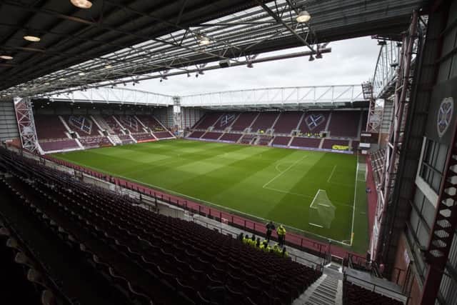 Hearts are looking to upgrade the Tynecastle Park pitch. Picture: SNS