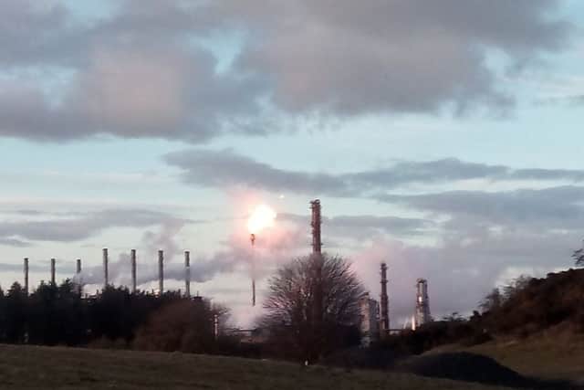 Flaring at Exxon Mobil in Fife, March 2018