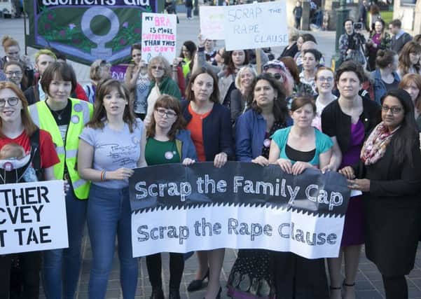 Rape clause protest at the mound