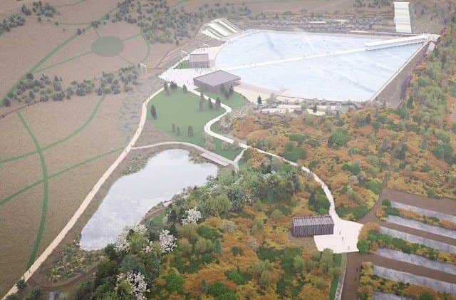 Mock up of Wavegarden Scotland at
Ratho.
