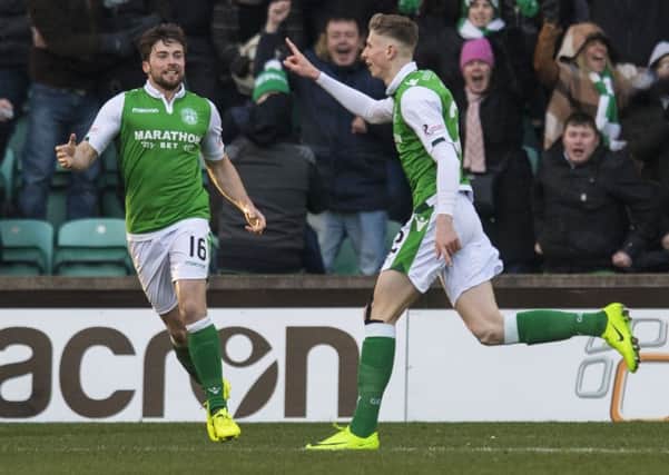 Oli Shaw scored the equaliser for Hibs last time they took on Celtic at Easter Road. Picture: SNS Group