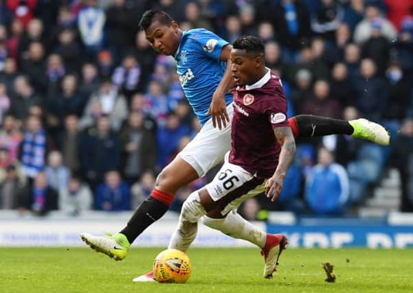 Joaquim Adao will be a key player for Hearts at Ibrox on Sunday. Picture: SNS Group