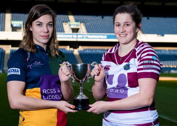 Louise McMillan (Hillhead/Jordanhill, left) and Emily Cotterill (Watsonians) hope to win the Sarah Beaney Cup