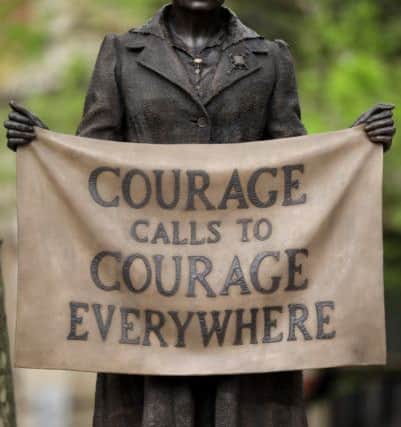 The statue of women's suffragist leader Millicent Fawcett is the first monument of a woman and the first designed by a woman, Turner Prize-winning artist Gillian Wearing OBE, to take a place in parliament Square. (Photo by Dan Kitwood/Getty Images)