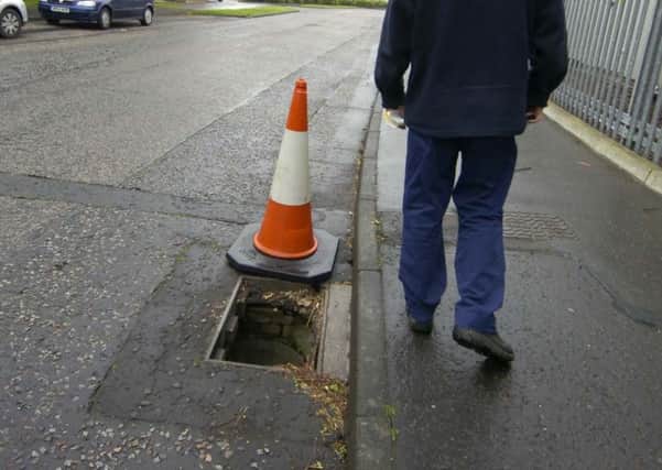 Stolen drain covers are a big problem at the moment in West Lothian. Picture: TSPL