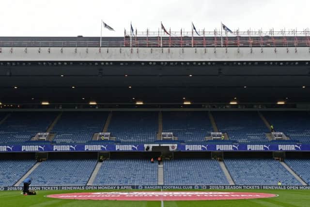 Rangers are unhappy at their ticket allocation being cut for the match against Hibs on Sunday, May 13. Pic: SNS