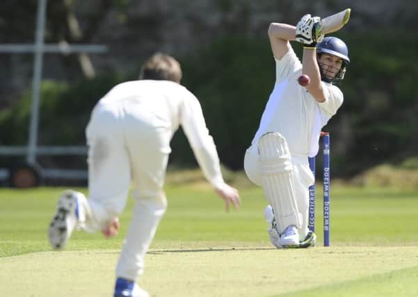 Michael Shean on his way to 92 for Heriot's. Pic: Neil Hanna