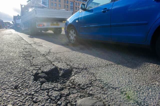 Statistics have found more than 25 per cent of Scotland's roads are in an unsatisfactory state