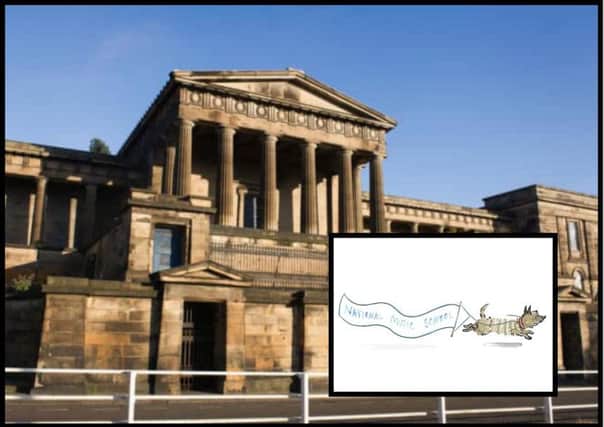 A Fair Isle wearing cartoon dog has been enlisted to help support the campaign to transform the Old Royal High building into a national music school.