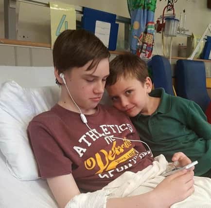 Craig and Kirsty Montgomery's son Ewan has a rare disease called PANDAS
collect of Ewan with his brother Fraser (9)