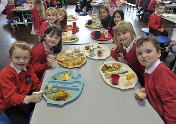 Royal High primary school pupils tuck into lunch on Meat Free Monday (Picture: Ian Rutherford)