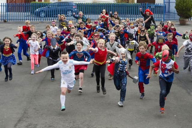 Gylemuir Primary School, Superheroes day.