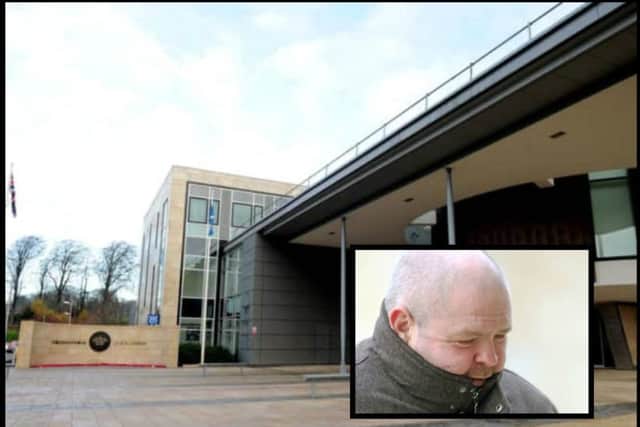 Bruce Henderson (inset) appeared at Livingston Sheriff Court. Main picture: TSPL