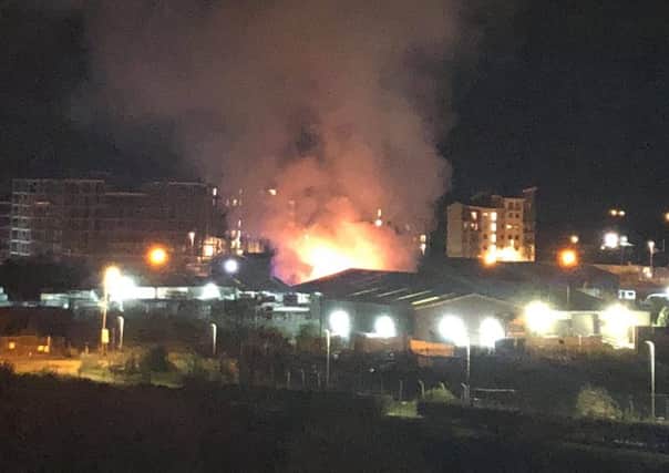 The fire was reported just before midnight last night. Picture: Alex Nisbet