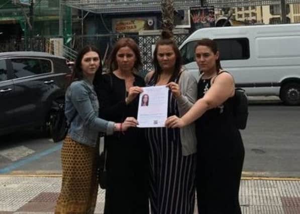 Friends of Kirsty Maxwell return to the scene of her death. Picture: BBC Newsbeat