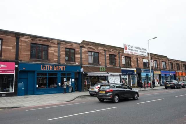 The block of shops, pubs and restaurants including Leith Depot which is threatened with demolition under plans by a new owner