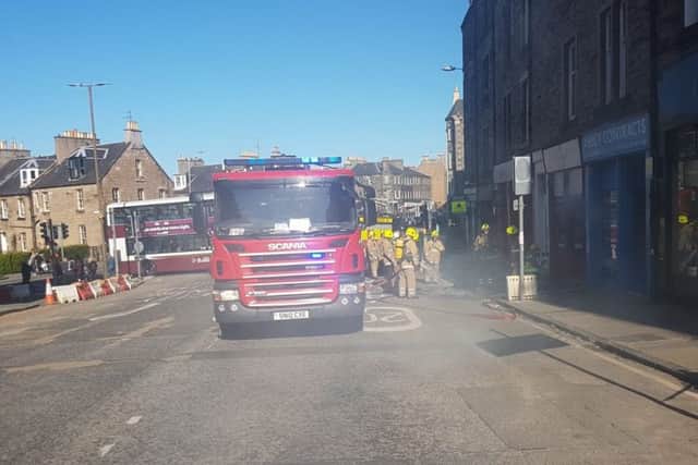 Fire at Montrose Terrace by the Thai Massage centre. Picture: Kieran Murray