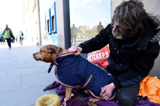 Gordon with his dog. Picture: Lisa Ferguson