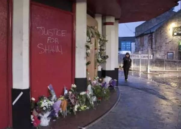 The memorial for Shaun Woodburn was trashed.