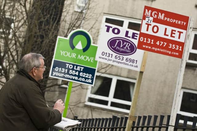 The average rental cost of a two-bedroom flat in Edinburgh is £956. Picture: Ian Georgeson
