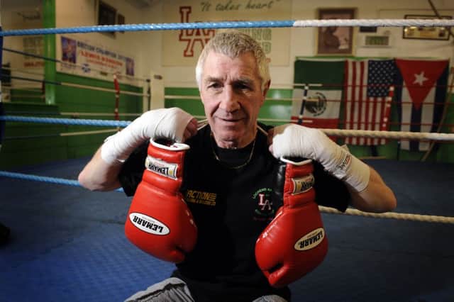 Ken Buchanan pictured at Lochend Gym / LA Fitness for feature on his boxing career detailed in his recently released book. Pic Greg Macvean.