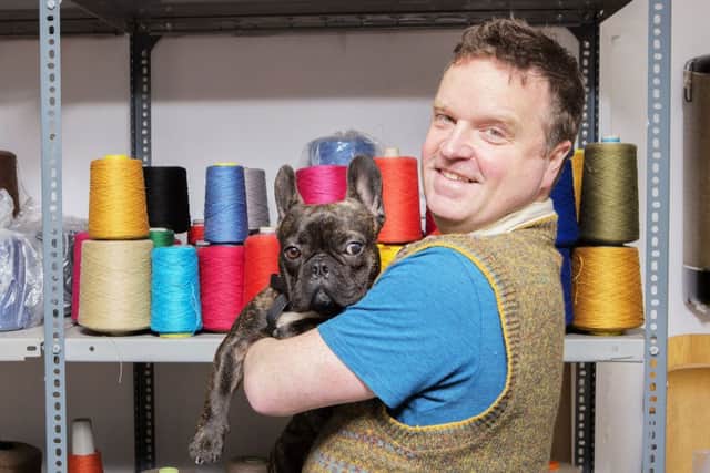 Edinburgh weaver, James Donald, with his dog Dominoe.

Image by: Malcolm McCurrach
Mon, 7, April, 2014