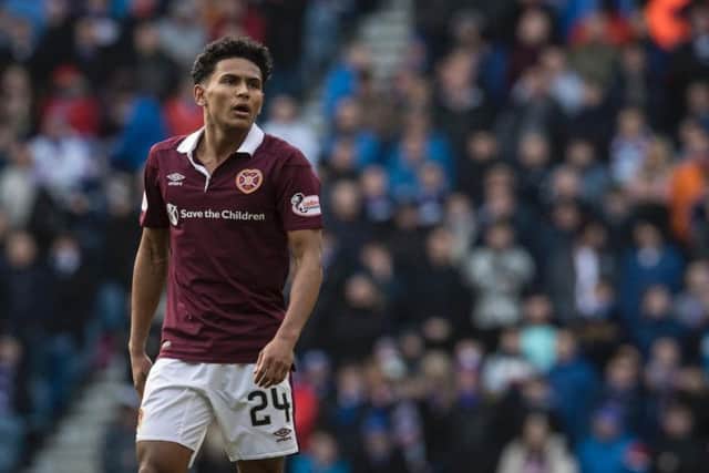 Demetri Mitchell in action for Hearts