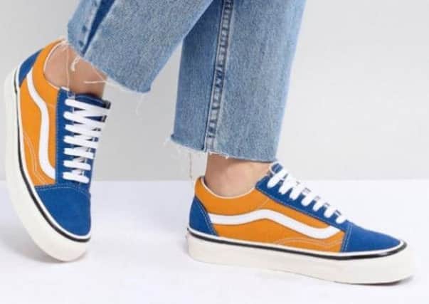 The shoes have been released on ASOS with many pointing out their similarities to a can of Irn Bru. Picture; ASOS