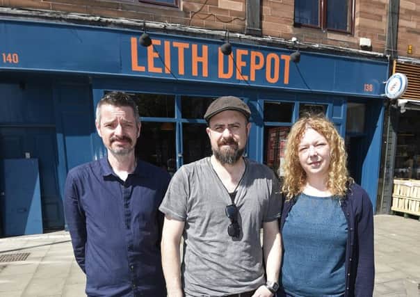 Leith Depot owners Pete Mason, Paddy Kavanagh and Julie Carty. Picture: Greg Macvean