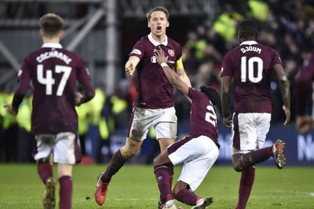 Hearts captain Christophe Berra was a key factor in the winning goal last time Hibs visited Tynecastle and he wants a similar result against them tonight. Pic: SNS