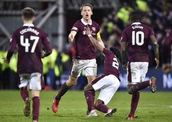 Hearts captain Christophe Berra was a key factor in the winning goal last time Hibs visited Tynecastle and he wants a similar result against them tonight. Pic: SNS