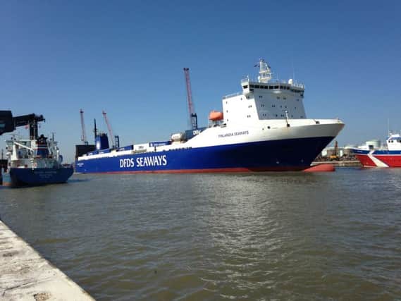 DFDS Finlandia Seaways ferry which runs from Rosyth to Zeebrugge Forth Ferry