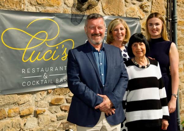 Jim Toye, Louise Toye, Christina Demarco and Luci Toye at "Luci's", a family-run restaurant that is opening soon in Lasswade High Street