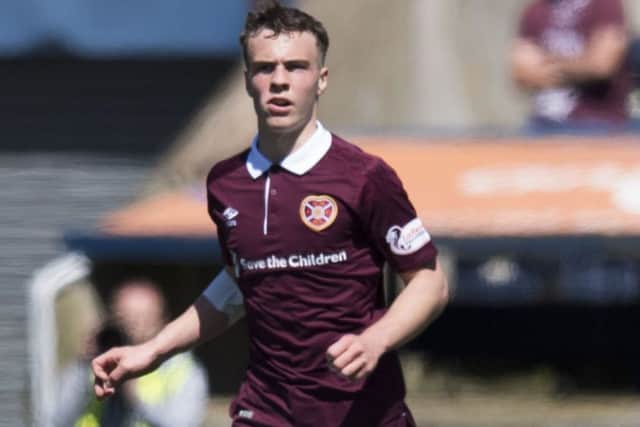 Chris Hamilton, 16, was handed his debut in the Hearts defence