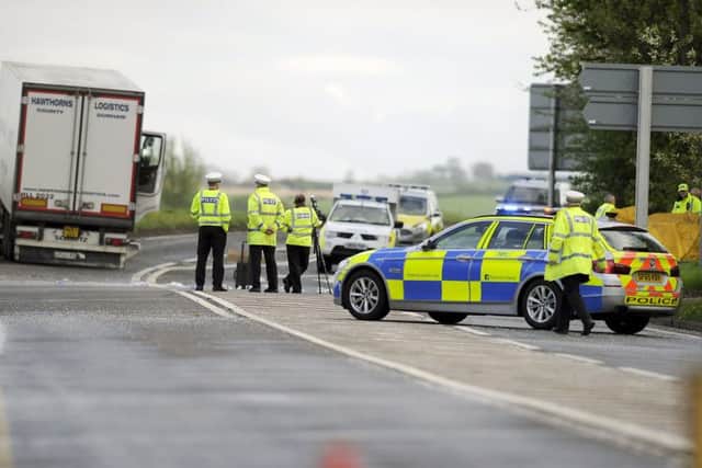 The scene of the crash. Picture: Michael Gillen
