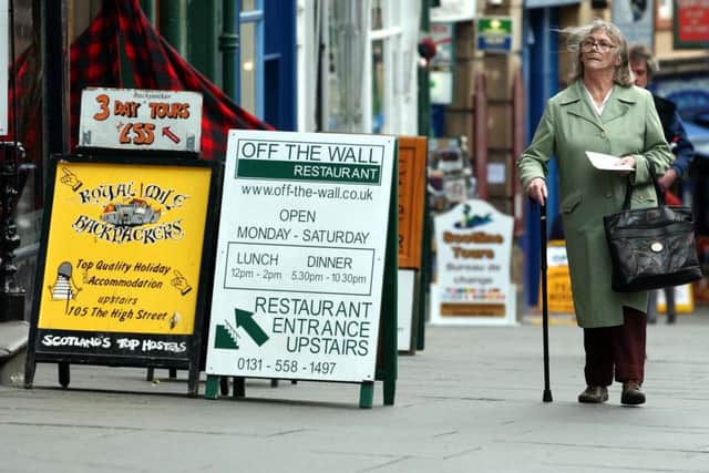 Picture: A-boards at Royal Mile, Morningside Road, Tollcross and Haymarket, TSPL
