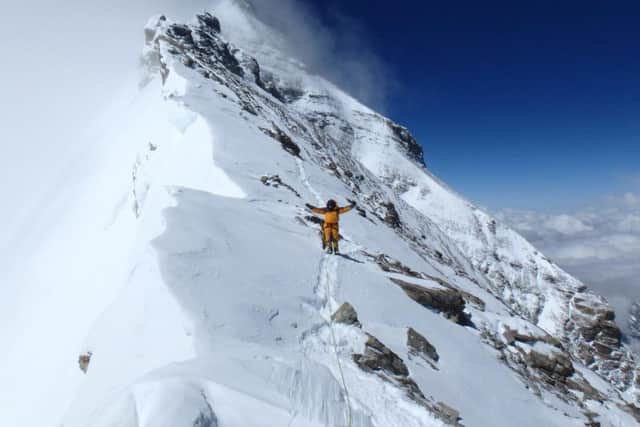 Mollie Hughes during her 2017 climb from Tibet