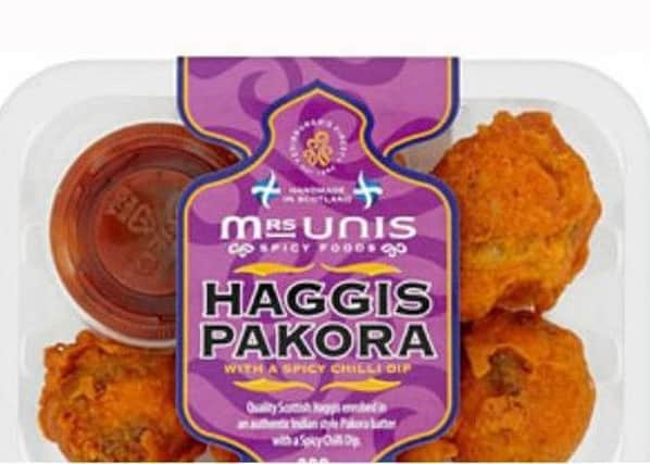 Mrs Unis haggis pakora has been recalled from shops over plastic fears. Picture: FSS