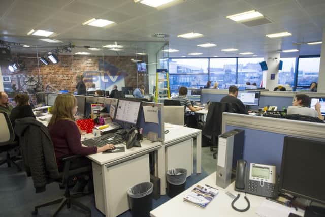 The STV newsroom in Fountainbridge. Picture: Jane Barlow