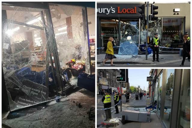 The Sainsburys Local on Shandwick Place was targeted in an early morning raid. Pictures: Dean des Eaux/William Sneddon