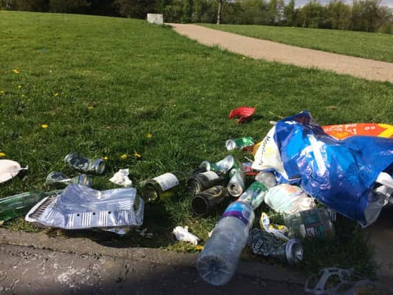 Mess left behind at Gipsy Brae recreation ground