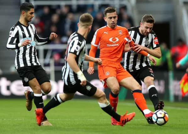 Olly Lee in action for Luton against Newcastle. Picture: Getty Images