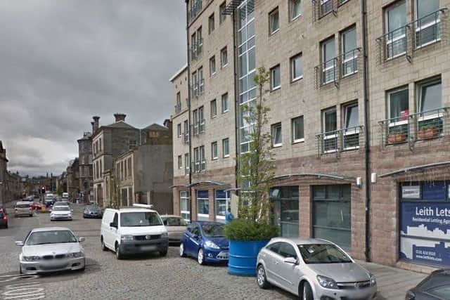 A flat on Constitution Street between Bernard Street and Tower Street was targeted