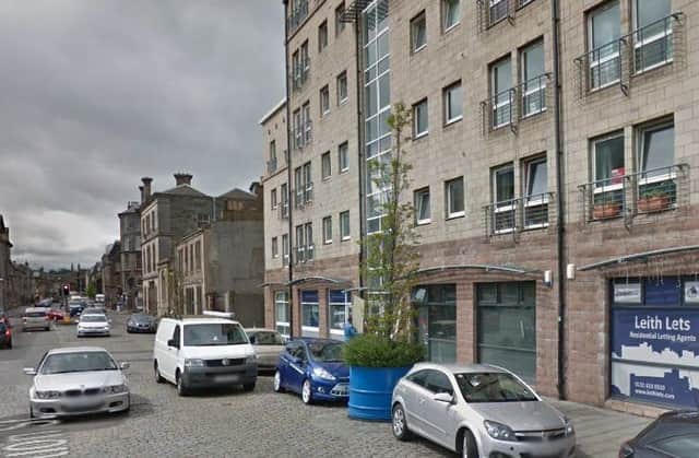 A flat on Constitution Street between Bernard Street and Tower Street was targeted