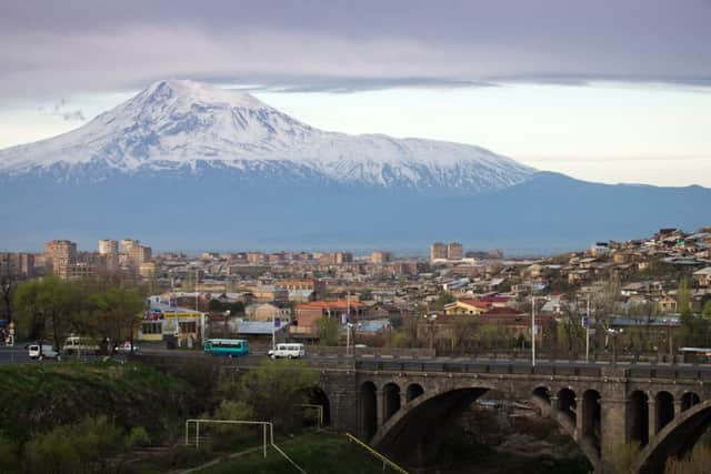 Mount Ararat looks over Yerevan, the capital city of Armenia. Pic: Getty
