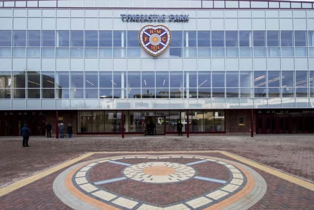 The main stand at Tynecastle