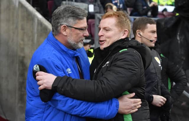 Hearts manager Craig Levein and Hibs head coach Neil Lennon. Pic: SNS