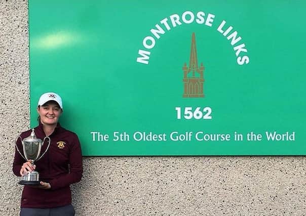 Joanne Free won the Munross Trophy at Montrose Link