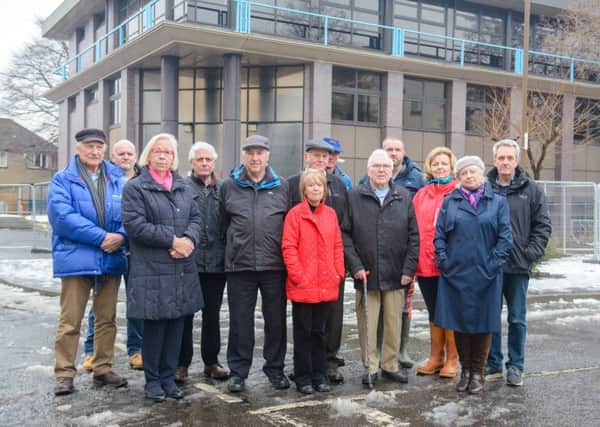 Residents of Pinkhill Park who were against the plans for a block of flats in Corstorphine.